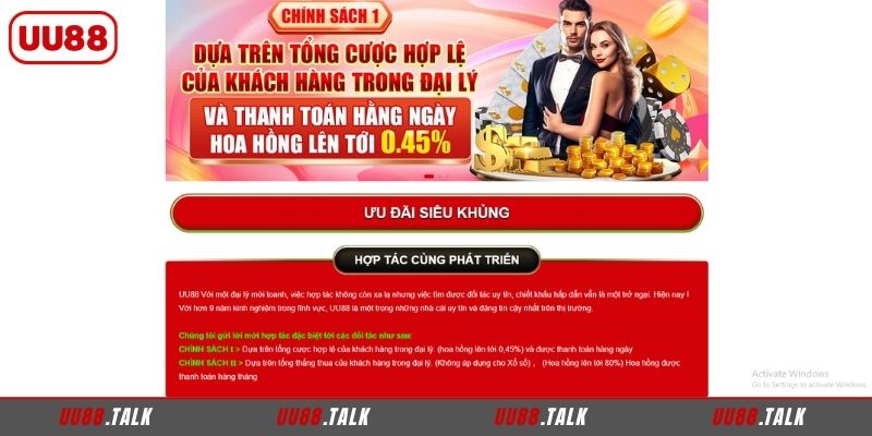 Đôi nét về chương trình đại lý UU88